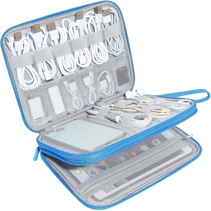 CILLA Electronics Organizer Travel, Travel Cord Organizer Case, Compact Electronics Accessories Bag for Cable, Cord, Charger, Phone - Image 1